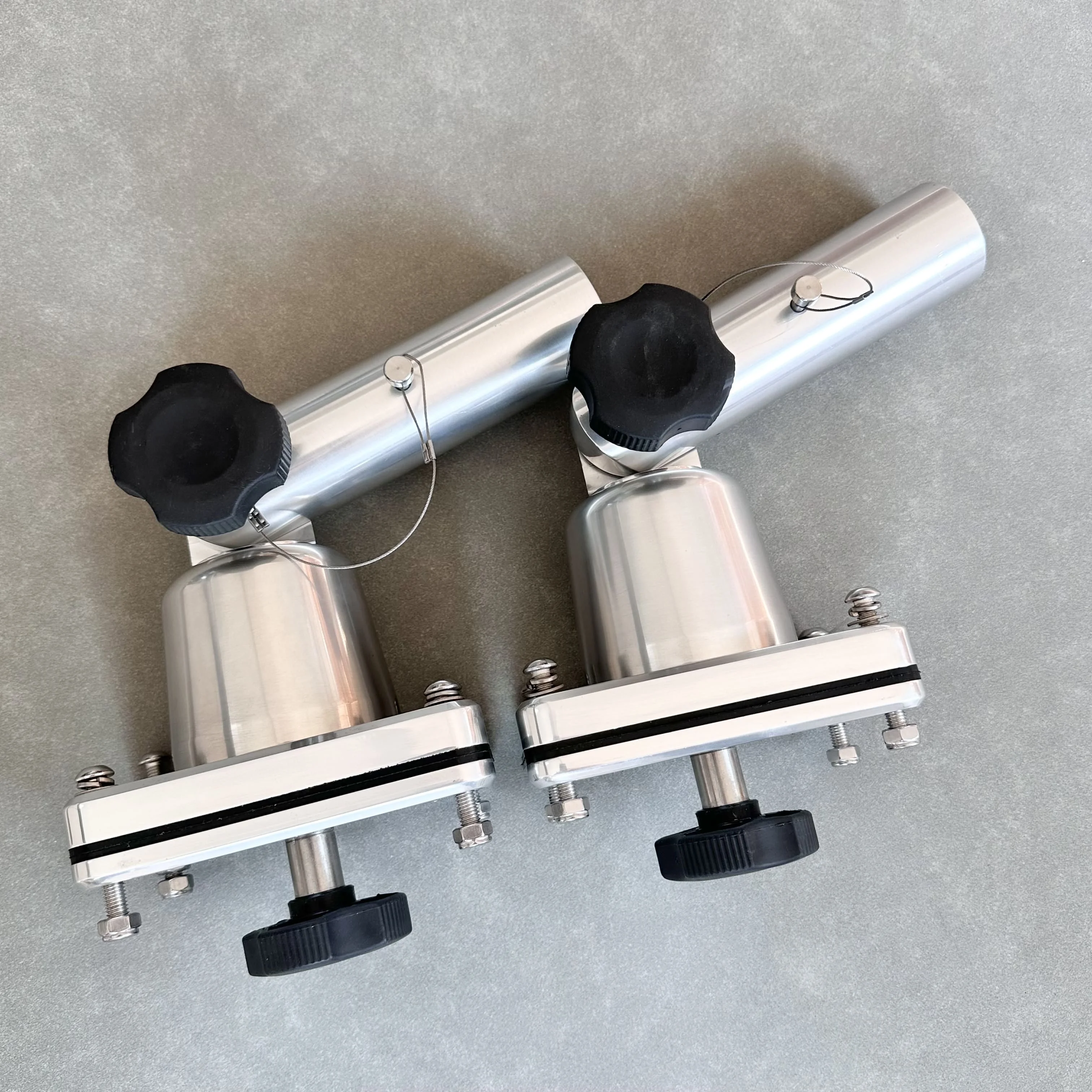 Anodised Aluminium 38mm T-Top Outrigger Top Bases Mounts Marine Fishing Ourigger Rod Holder