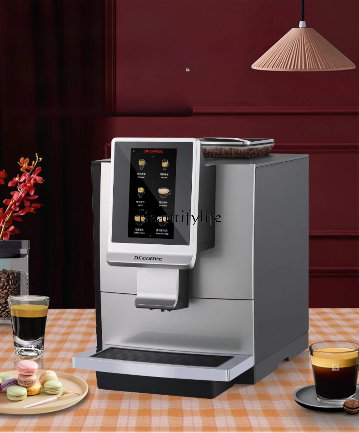 Dr. Coffee automatic Italian coffee machine touch screen one-click grinding commercial coffee machine