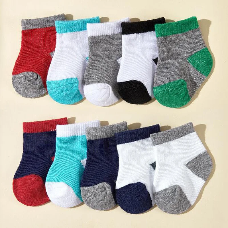 5Pair New Colored Boys and Girls Baby Socks