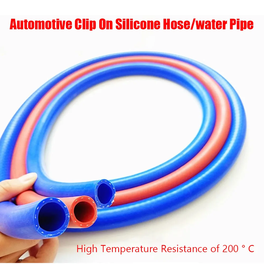 

Автомобильная силиконовая плетеная трубка с устойчивостью к высоким температурам и высоким давлением, красно-синяя двухслойная зажимная проволока ID6 мм ~ 32 мм