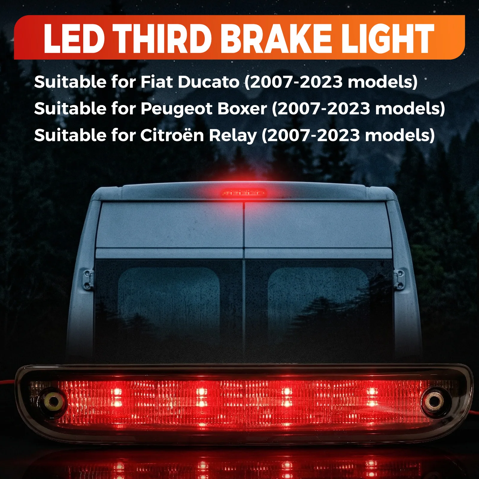 

Для Fiat Ducato Citroën реле Peugeot Boxer 2007-2023 высокий стоп-сигнал светодиодный третий 3-й стоп-сигнал 1340670080 6351Z3 71778547 6351Z4