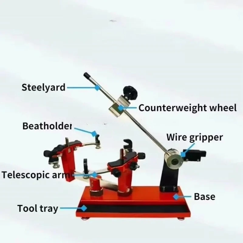 Manual Cable Pulling System with Drop Weight Stringing Machine Service Equipment for Tennis & Badminton Rackets