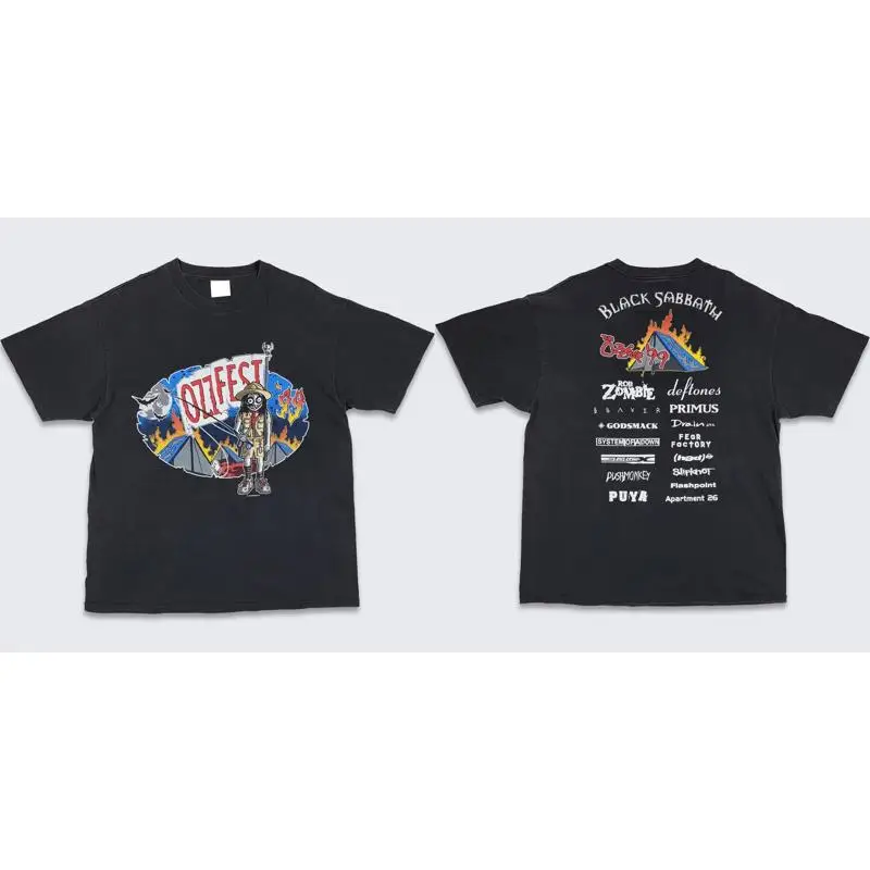 Ozzy Osborn Ozzfest 1999 90s المعادن الفرقة الحفل تي شيرت حجم S-5XL طبع جديد #1