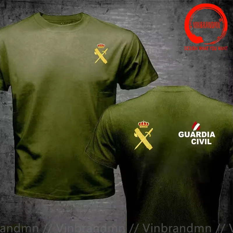 Spain Guardia Civil Espanola Emblem T Shirt Men Fashion Trendy Casual Clothing Stylish Tops Tee Shirt Leisure Tshirt