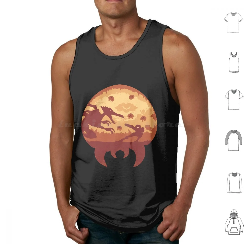 Escape From Zebes Tank Tops Vest Sleeveless Aran Zebes Metroid Samus Super Metroid