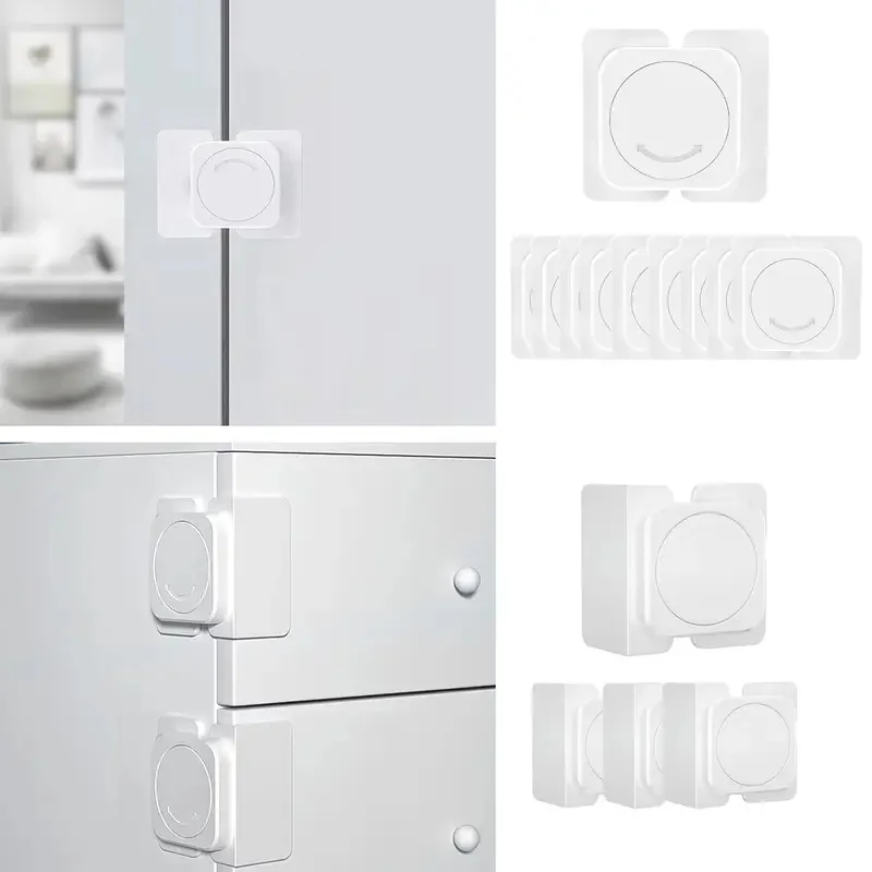 1-5Pc Baby Cabinet Locks Child Safety Locks For Cabinets Drawers And Refrigerators Easy Install Protection For Toddlers And Kids