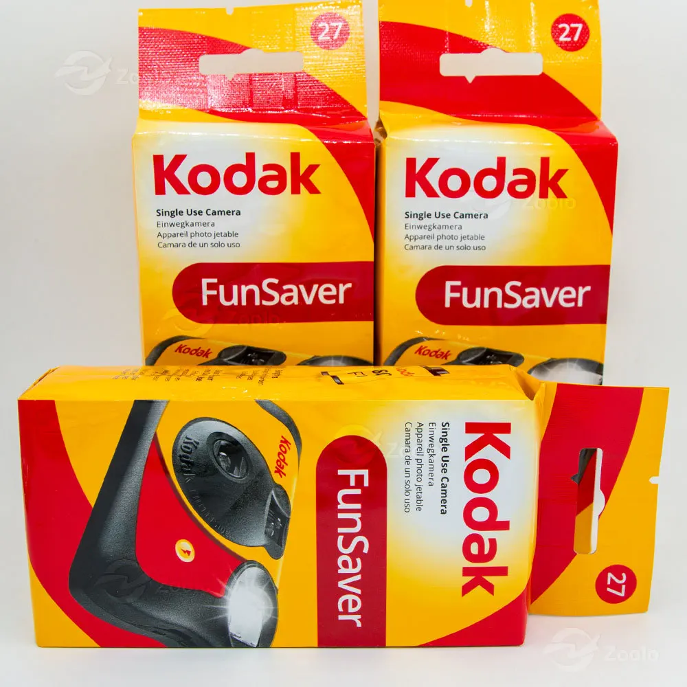 1/3/6 Unidades con Flash, Nueva Cámara Desechable Kodak FunSaver de un Solo Uso, Cámara de Fotos Instantánea de 27/39 Fotos (Caducidad 2027)