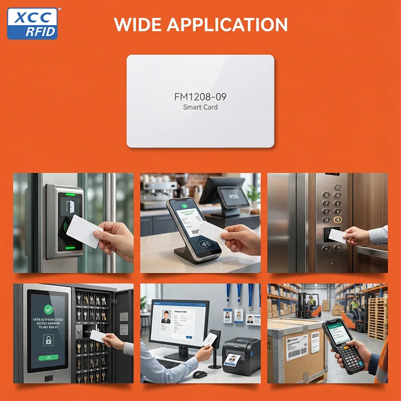 Picture 6: FM1208-09 High Security Laminated PVC Smart Card 13.56MHz 8K Memory ISO 14443A Blank White RFID CPU Card for Access Control