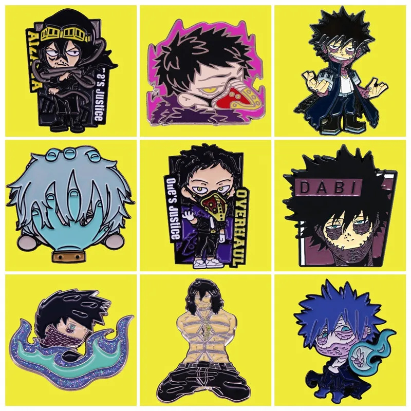 My Heros Academia Aizawa Shouta And Chisaki Kai Enamel Brooch Pin Denim Jacket Lapel Metal Pins Brooches Badges Exquisite Jewelr