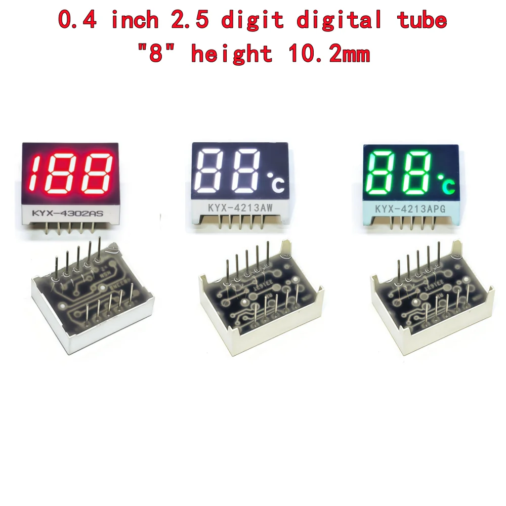 10PCS 0.4-inch 2.5-digit numeric tube 20mmX16mm digital display 