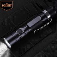 S11 Zoomable USB C Rechargeable 18650 LED Flashlight XPL 1200lm with Power Indicator and Magnet Tail