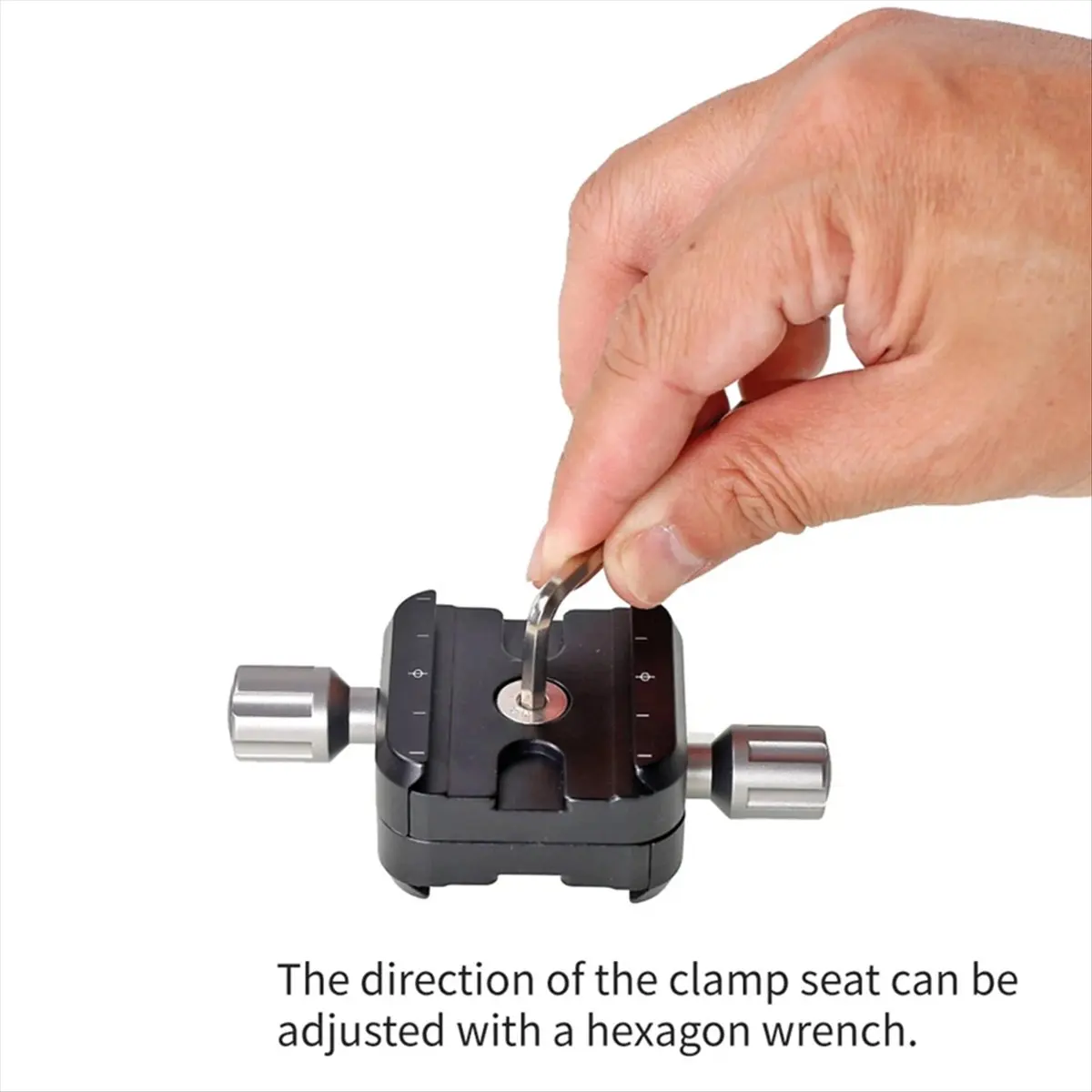 T242C-QR-50B Double-Layer Quick Release Clamp Holder Panoramic Head Clamp Seat for Macro Plate Tripod Head HOT