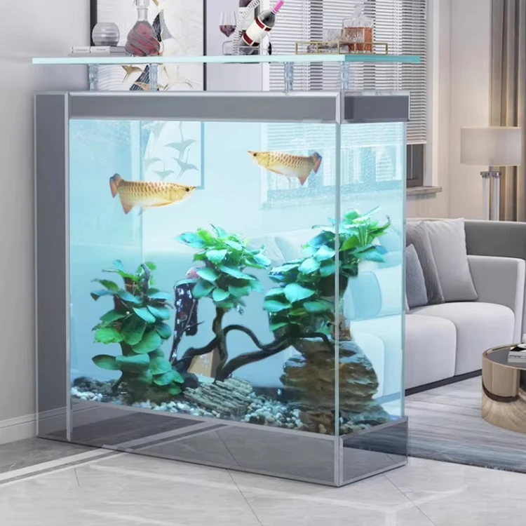 Wholesale Silent Large Glass Fish Tank Made To Order Big Size Water Purifying Aquarium Tank