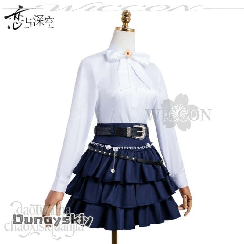 BHemera S @ أنثى الرصاص موحدة تأثيري houndstooth قصيرة أنيقة سترة قصيرة فستان قصير قبعة هالوين حفلة أنيمي لعبة الحب #4