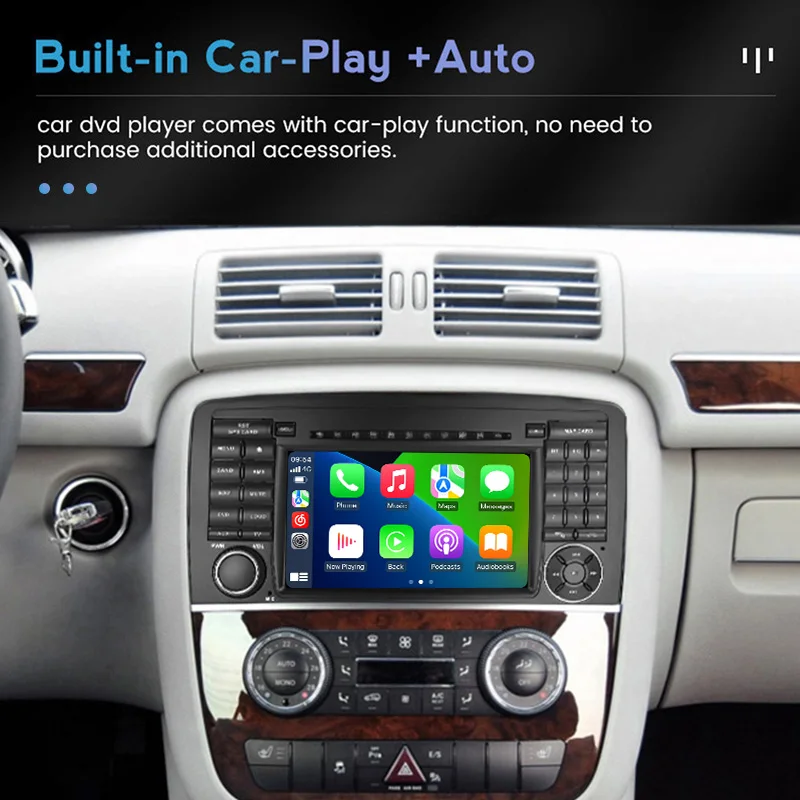 Autoradio pour Mercedes Benz classe R W251 R300 R350 R500 2006 - 2012 lecteur multimédia GPS Carplay stéréo No 2 Din unité principale DVD