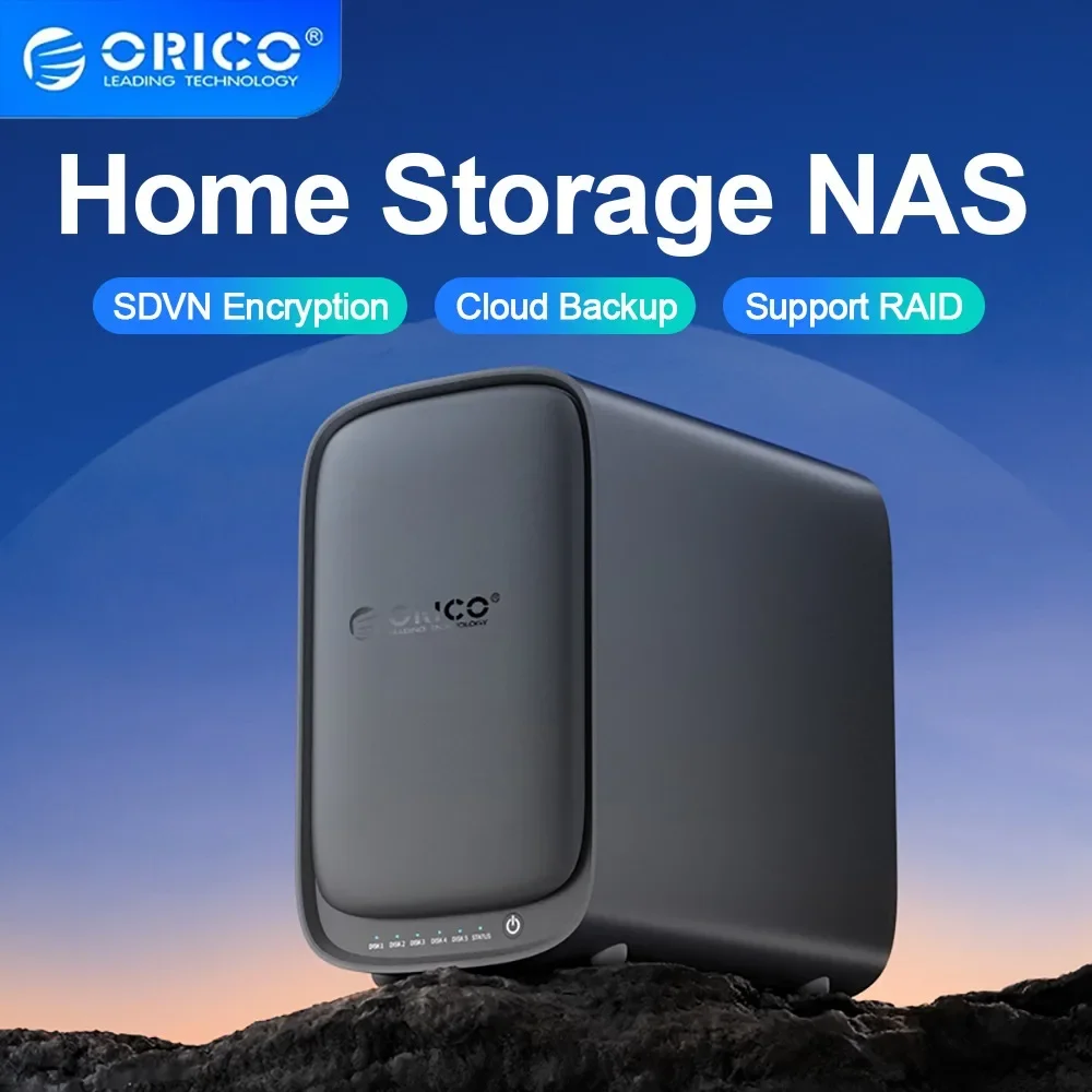 ORICO NAS MetaBox Home Storage 2.5 "/3.5", penyimpanan terpasang jaringan tipe-c mendukung Remote Access Share Data penyimpanan Cloud pribadi