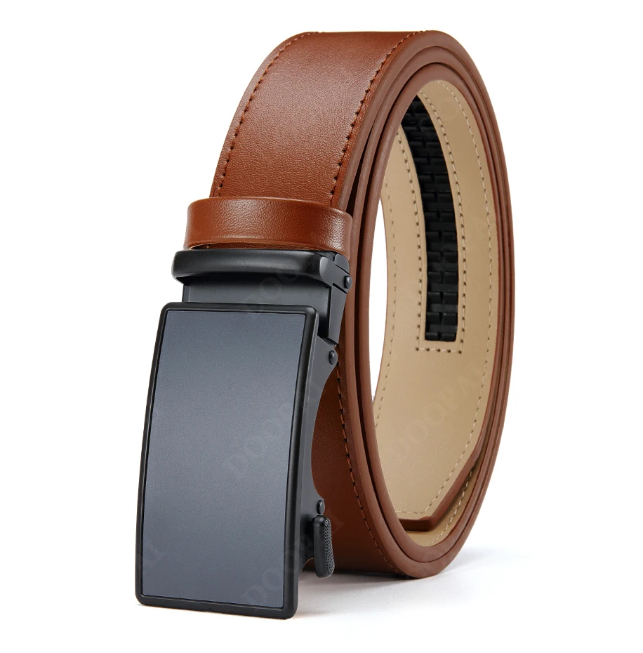 Metal Sand Surface Automatic Film Buckle, High-quality Cowhide Men's Premium Business Waist Belt/belt, Color Optional