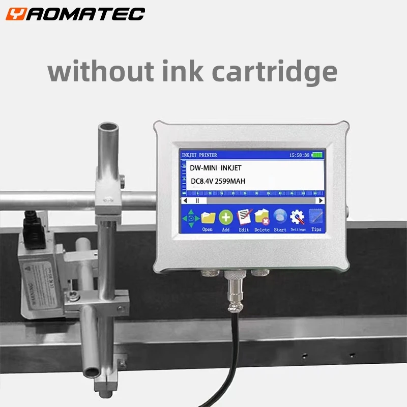 YAOMATEC 12.7mm 25 languages automatic coding machine mask logo printer Online Inkjet Printer Thermal Inkjet TIJ Printer