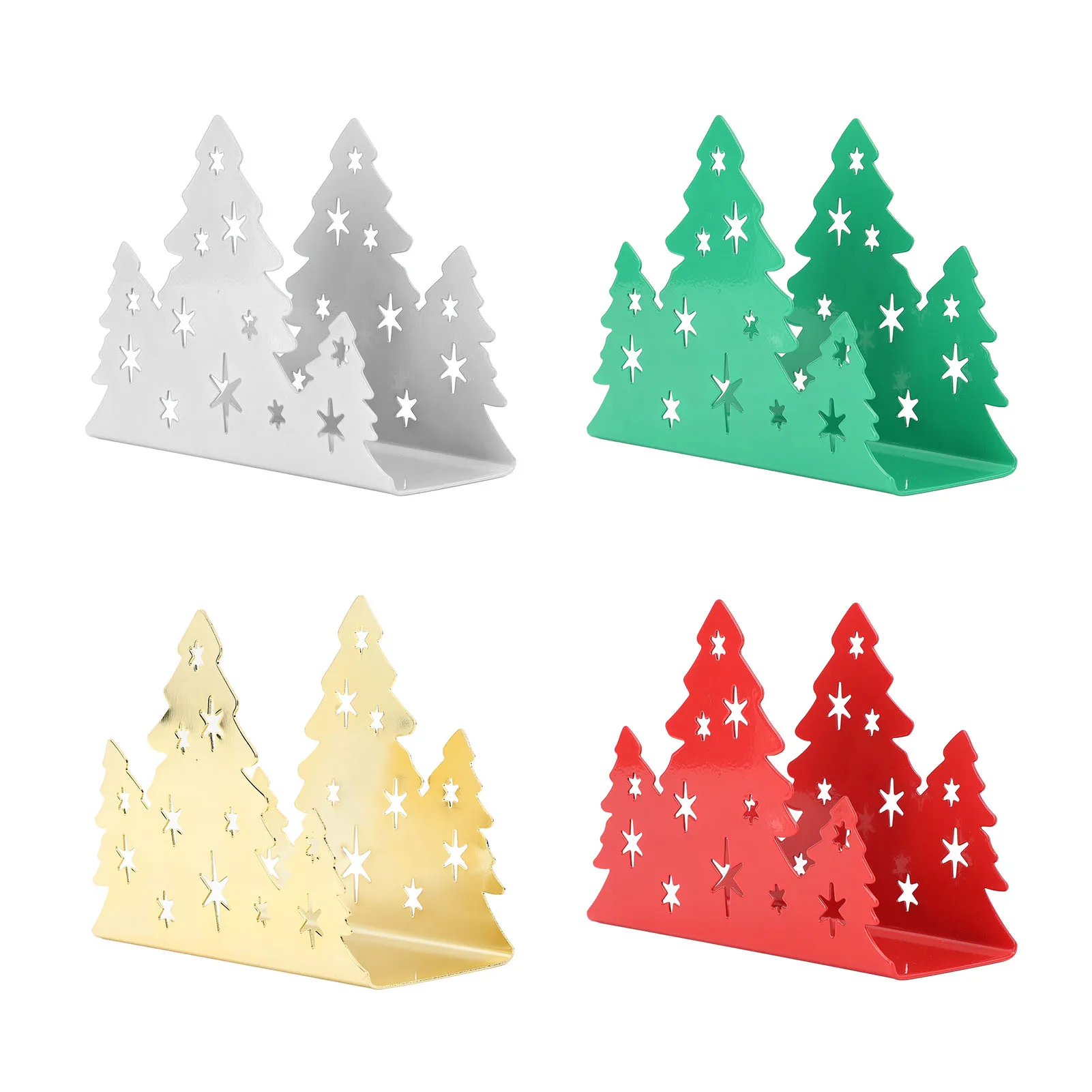 Weihnachten Serviettenhalter Edelstahl Weihnachtsbaum geformt Seidenpapier Handtuch Aufbewahrung Halter Dekoration frohes neues Jahr