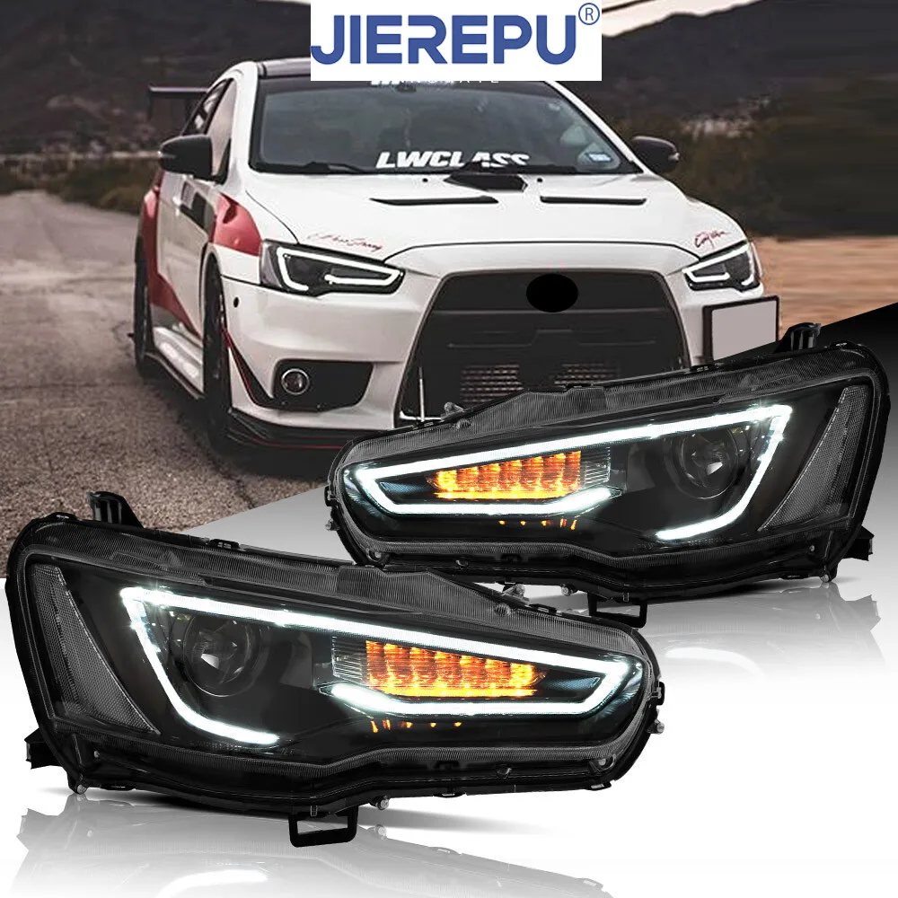 

1 пара светодиодных фар для указателей поворота для MITSUBISHI LANCER/EVO X 2008-2020, все черные, левый и правый