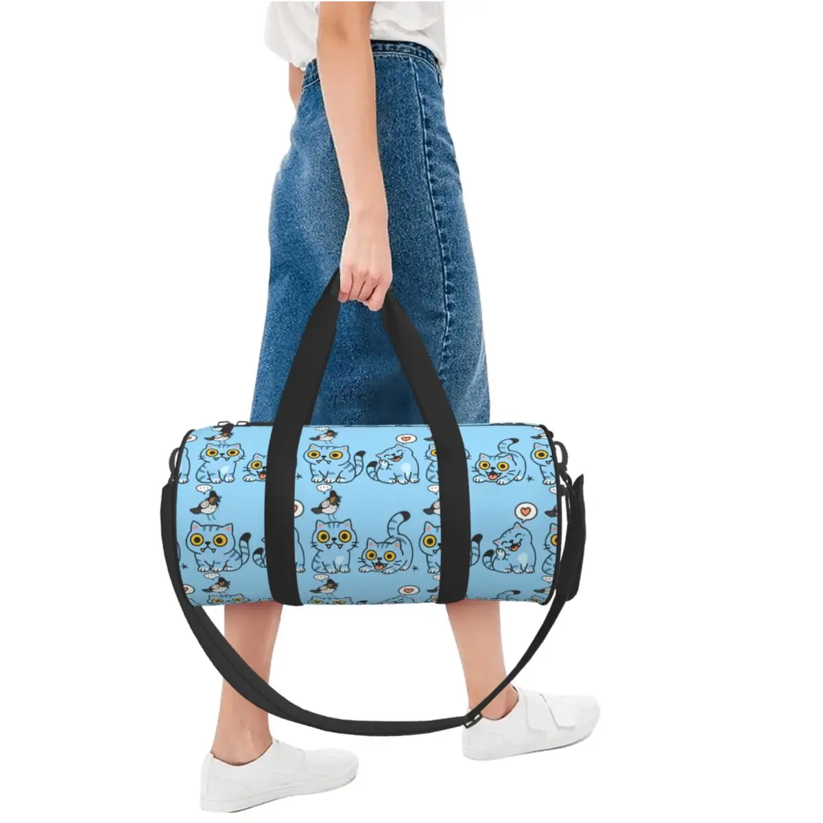 KPop شيطان الصيادين Huntrix قميص ديربي النمر حقيبة قاعة رياضة مقاوم للماء حقائب رياضية كبيرة السفر تصميم حقيبة يد حقيبة اللياقة للرجال والنساء