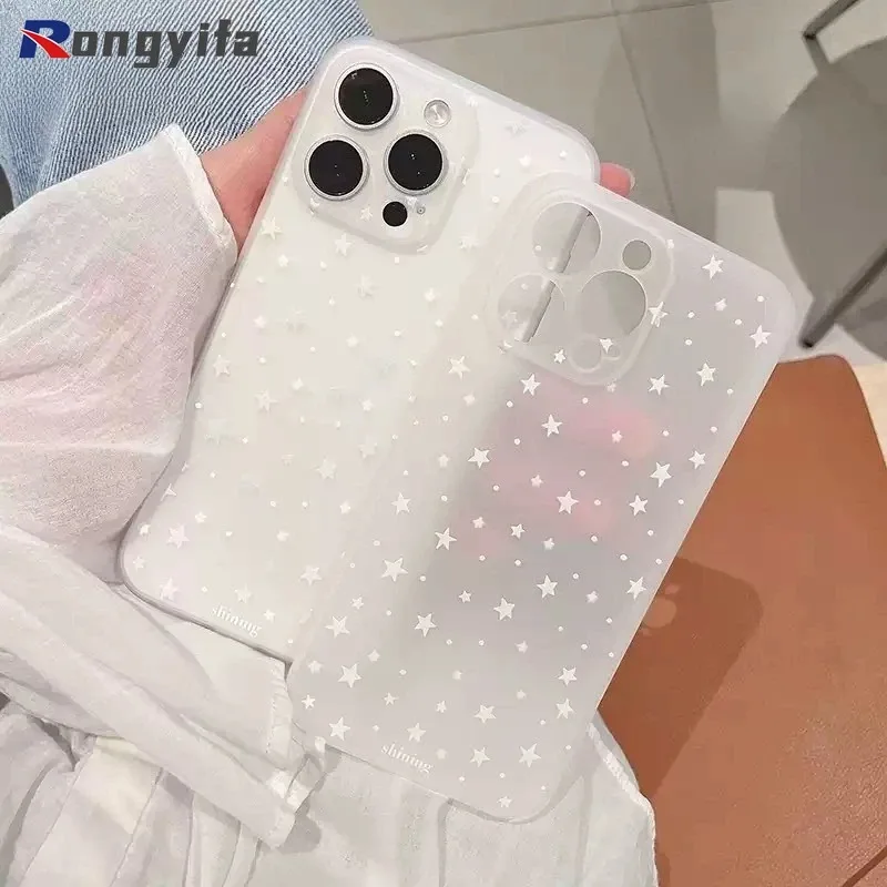 ل OnePlus 13 13T 12 11 10 Pro 9 9R 8 8T 7 ACE 5 3 3V 2 2V Pro Nord CE4 Lite جراب هاتف النجوم البيضاء الجليد الضباب لينة متجمد غطاء