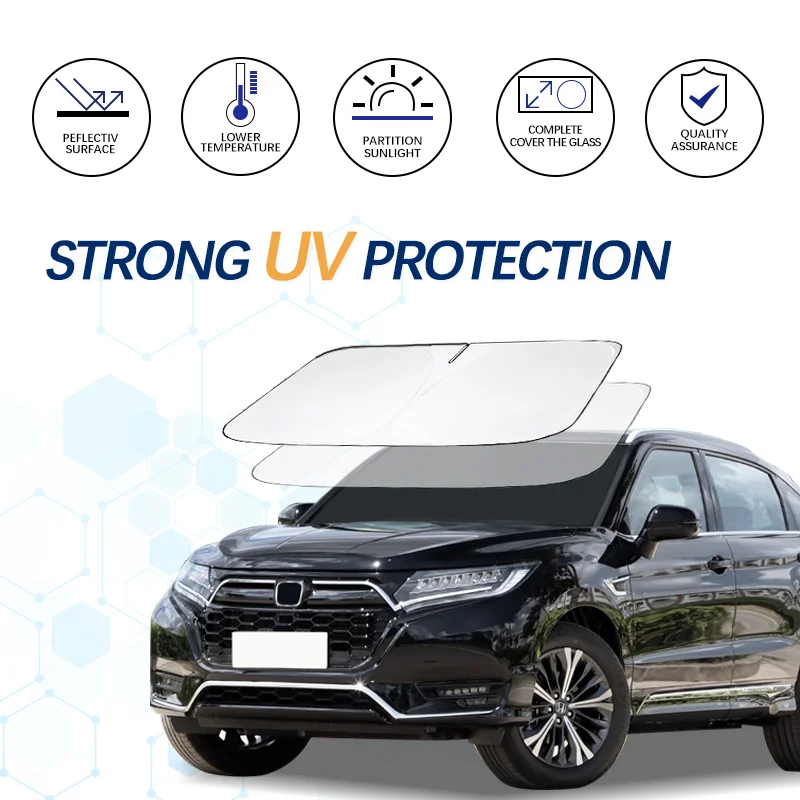 

Car Windshield Sun Shade For Honda UR-V 2017-2024 Sunshade Summer Visor Protector Foldable Blocks UV Rays Protection Accessorie