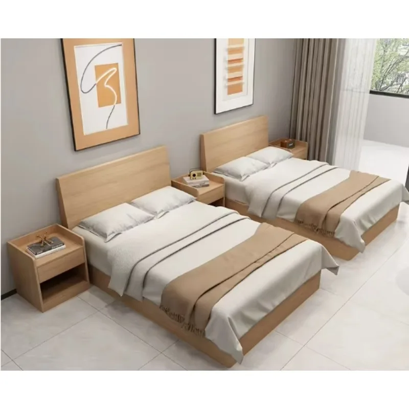 

Modern Customized 5 Star Hotel Furniture Wooden Panel Bedroom and Living Room Bed Customized Design