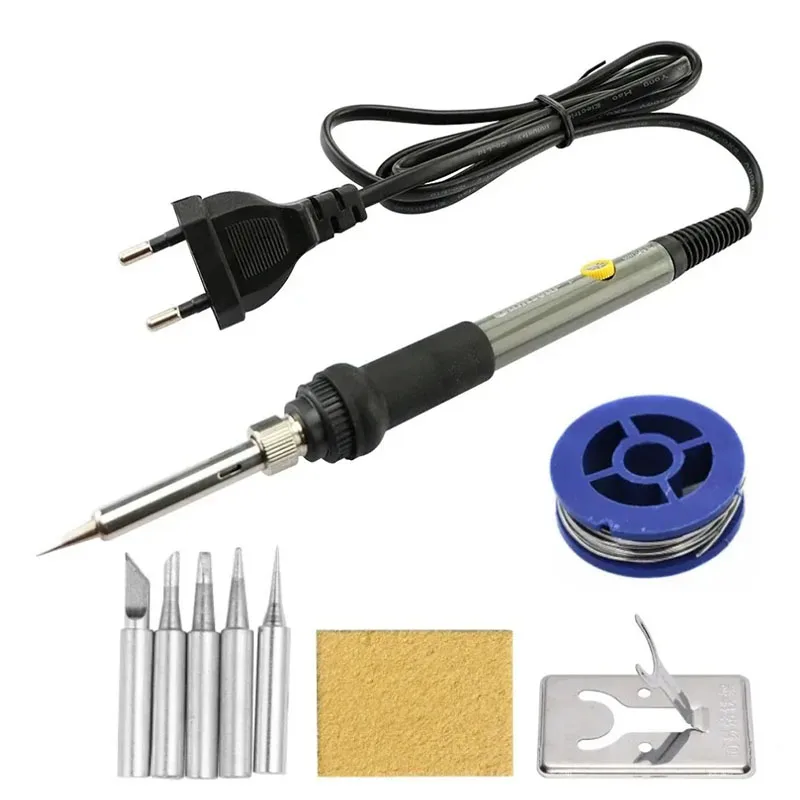 60W Adjustable Temperature Welding Solder Rework Station Heat Pen Tips Electric Soldering Iron for Repairing by BeBosLook