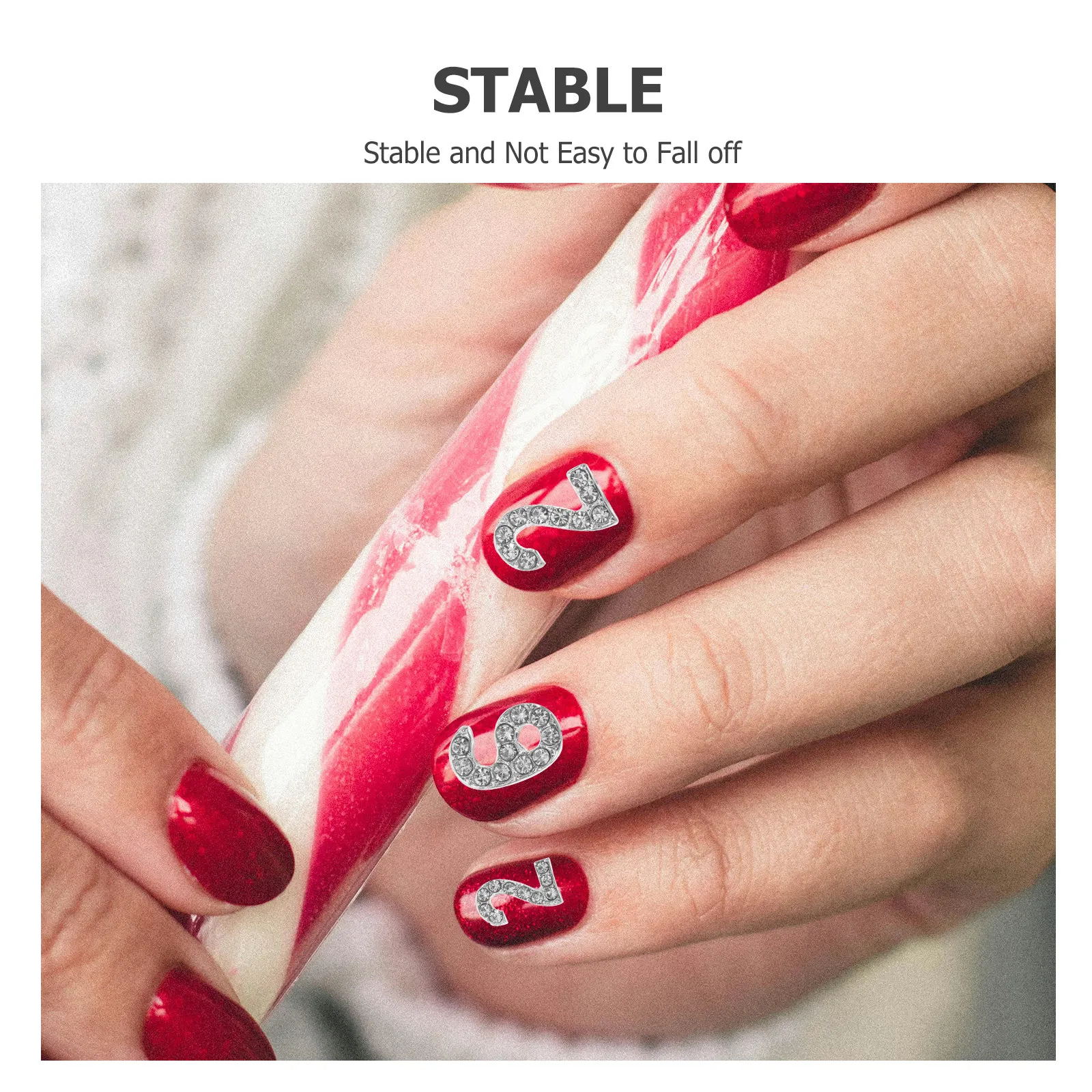 32-teiliges Vielseitiges Strass-Zahlen-Set für Minimalistische Luxus-Nageldesigns Strass-Nagelcharms Zahlen-Strass-Charms