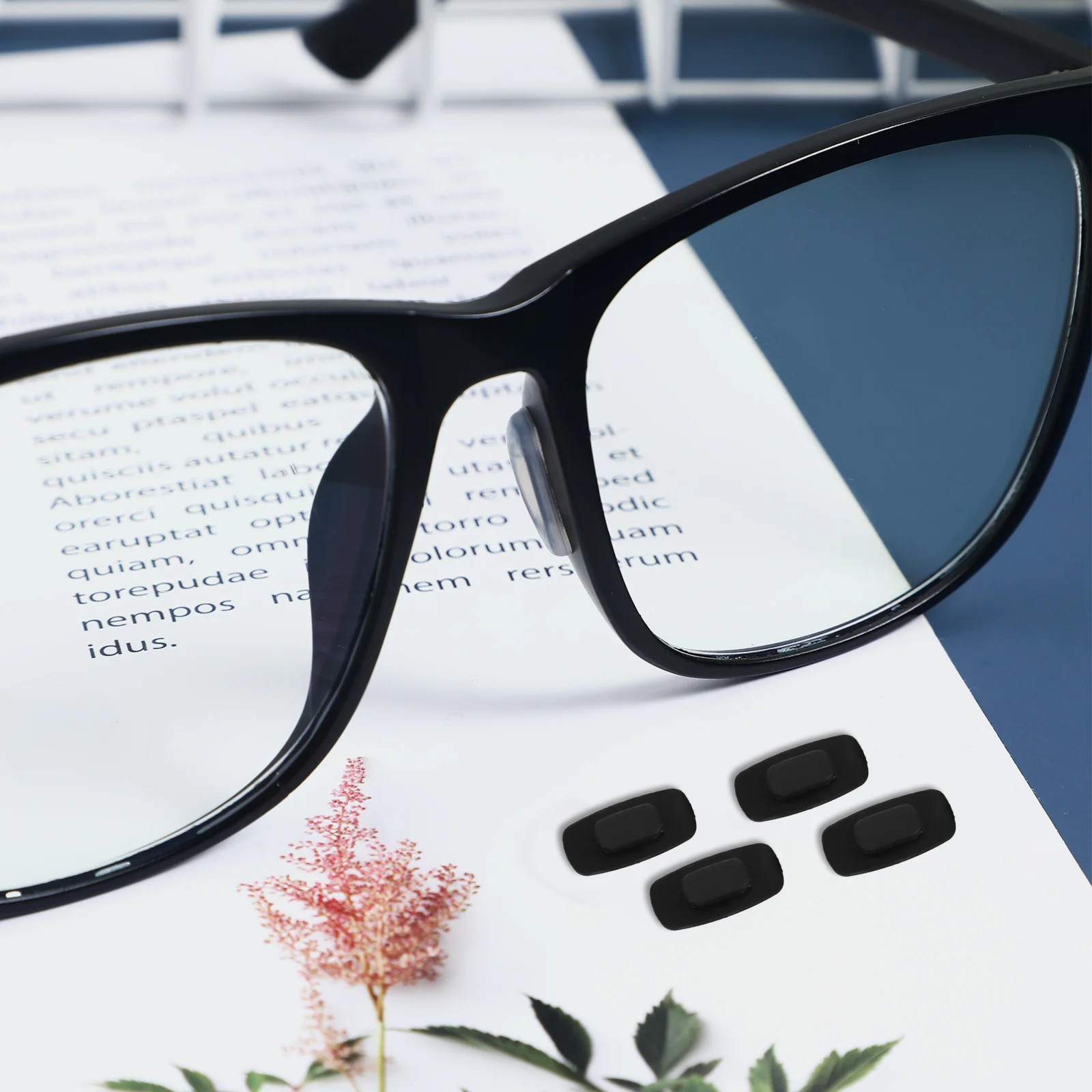 

SOESFOUFU 20 Pair Silicone Rectangular Nose Pads for Eyeglasses Anti Comfortable Replacement for Glasses Sunglasses