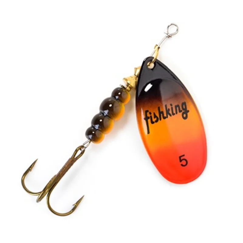 FISH KING Metal Fishing Lure Spinner Bait With Treble Hook 3.9g 4.6g 7.4g 10.8g 15g Hard Arttificial Bait Spinner Lure Pike