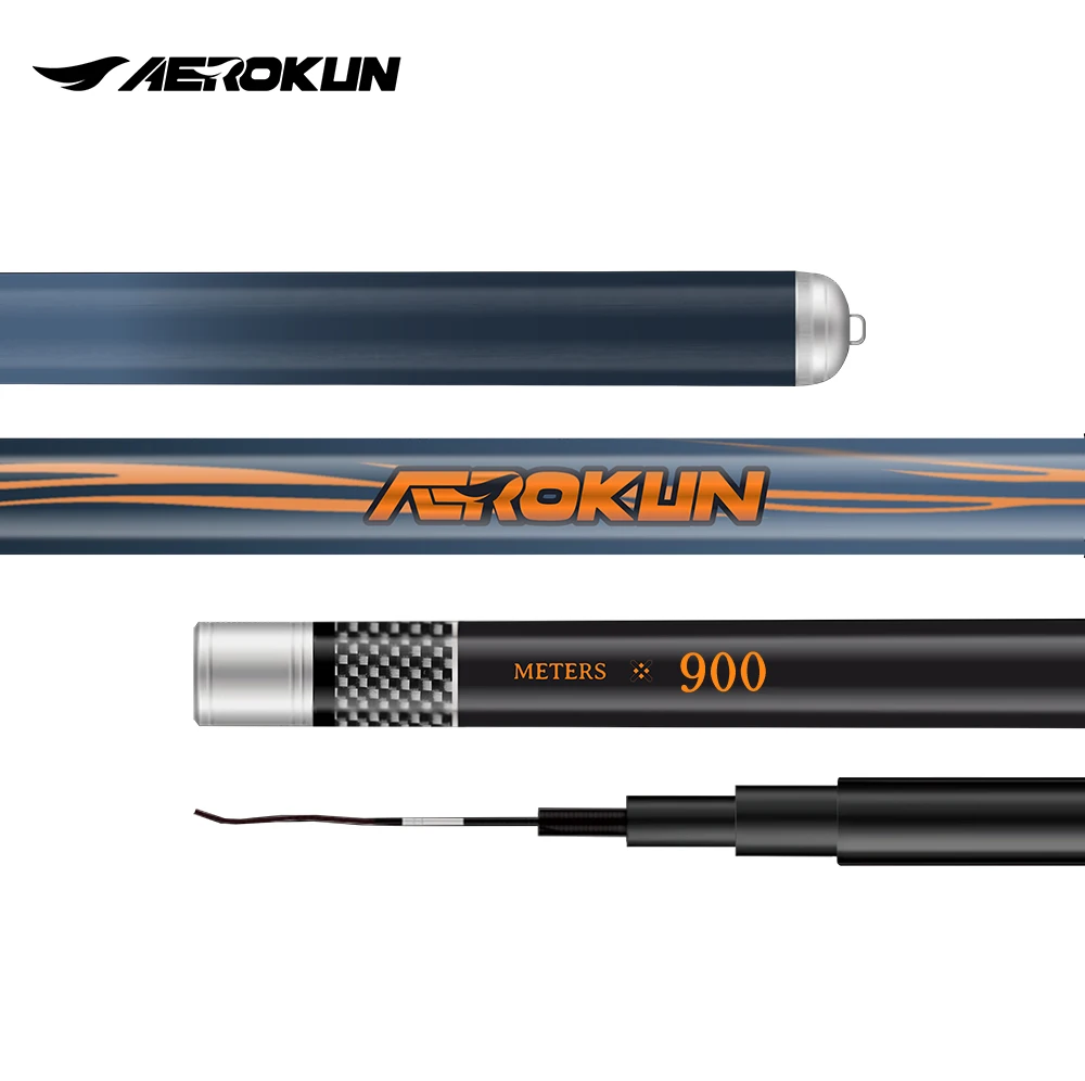 

Super Hard 9m 4H 2/8 Action Telescopic Carbon Fishing Rod For Lake And River FishingCarp Rod