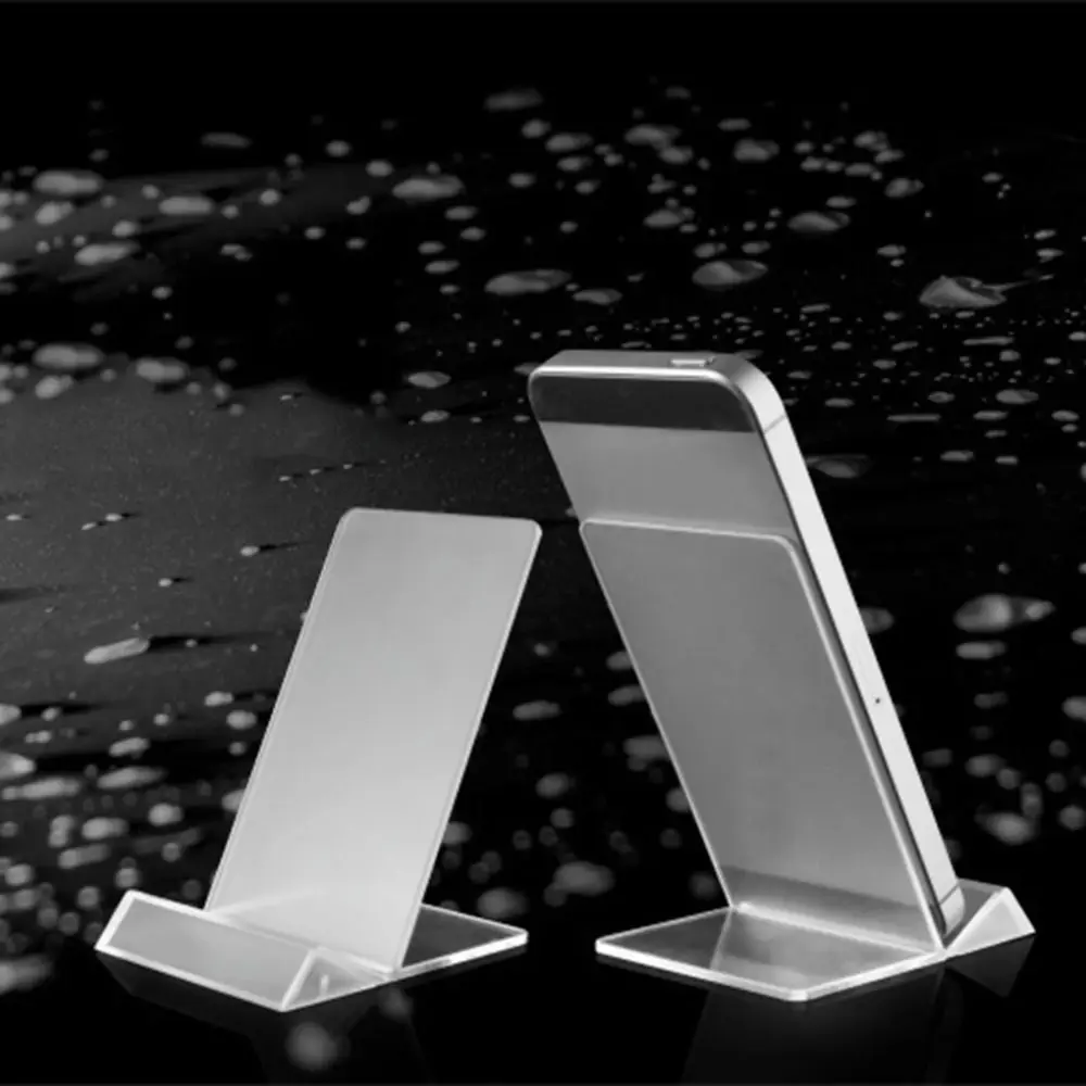 

New Portable Acrylic Phone Holder Transparent Rack Stand Display Stand Card Holders Desk Organizers Cell Phone Holder