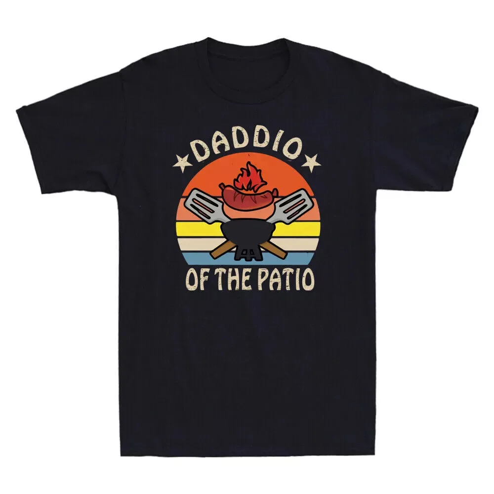 Daddio-Of-The-Patio Funny Father's Day BBQ Chef Grilling Mens T-Shirt Size S-5XL