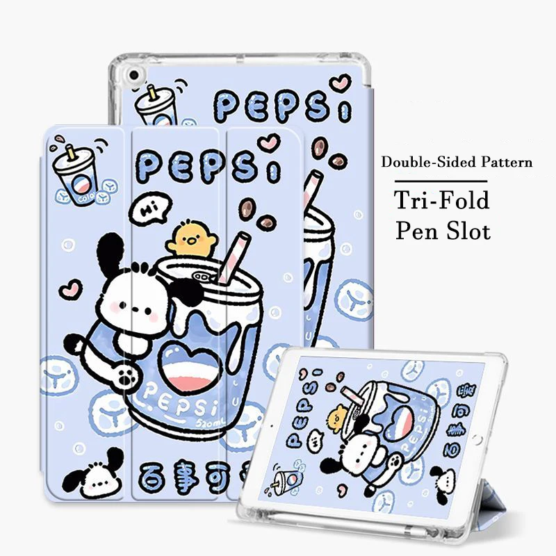 

Pochacco Case For iPad 10th Generation 10.9 Inch 7/8/9th 10.2in Cute Case 2024 Air6 Pro 11in Mini4 5 Tablet Cover With Pen Slot