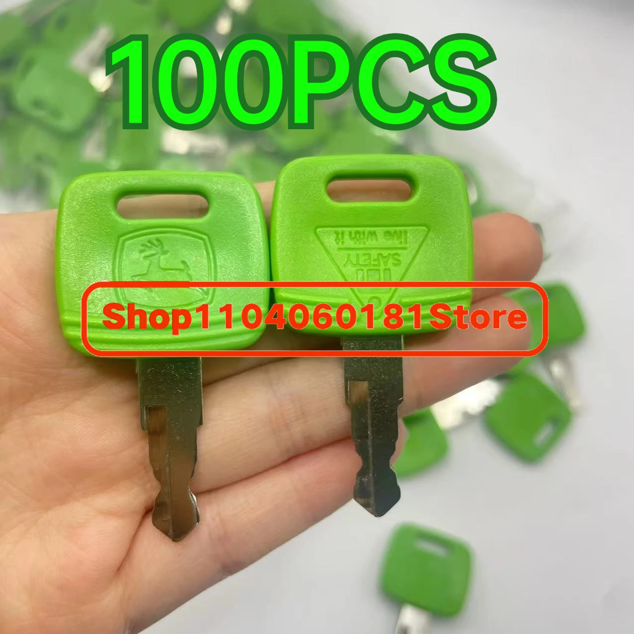 100PCS For John Dee Tractor Ignition Keys OEM RE183935 RE43492 RE71557 Models 6010 6110 6210 6310 6410 6510 6610 6810 6910