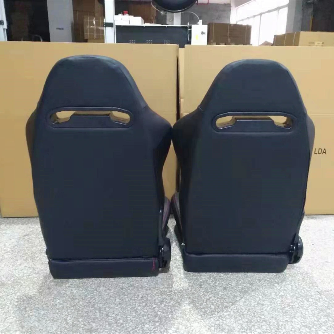 JBR1019A Black Stitch Suede Reclining Car Seats New Design Sport Seats Made Of Cloth And PVC Material