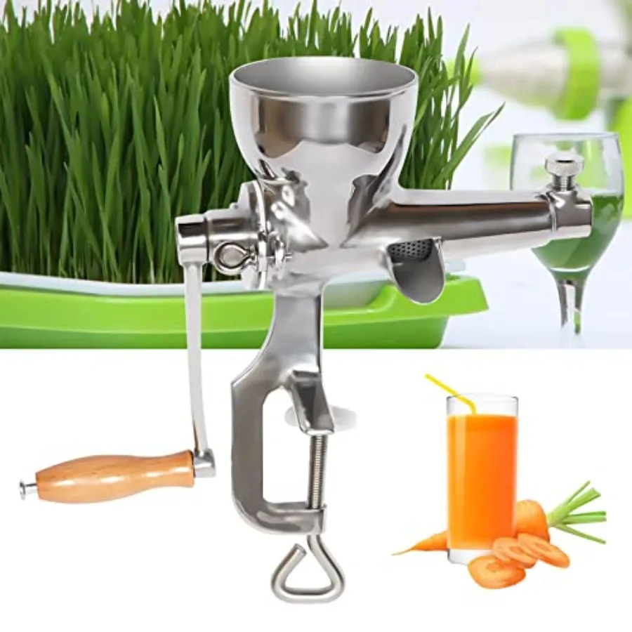 

Stainless Steel Juicer Slow Manual Wheatgrass Juicing Machine Vegetable Extractor Hand Pressed Single Auger Wheatgrass Juicer L