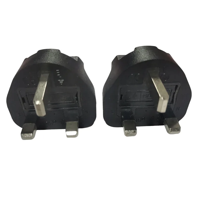 ブラックフューズ英国オス - IEC320 C7 メス電源アダプタプラグ英国香港シンガポール 3 プロング - 8 タイプメス電源コネクタ