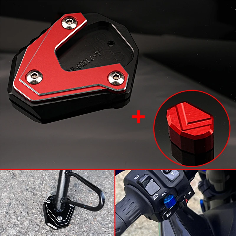 CBR For Honda CBR 650R 650F 500R CBR650R CBR500R Motorcycle Accessories Kickstand Foot Side Stand Enlarge Pad Switch Button cap