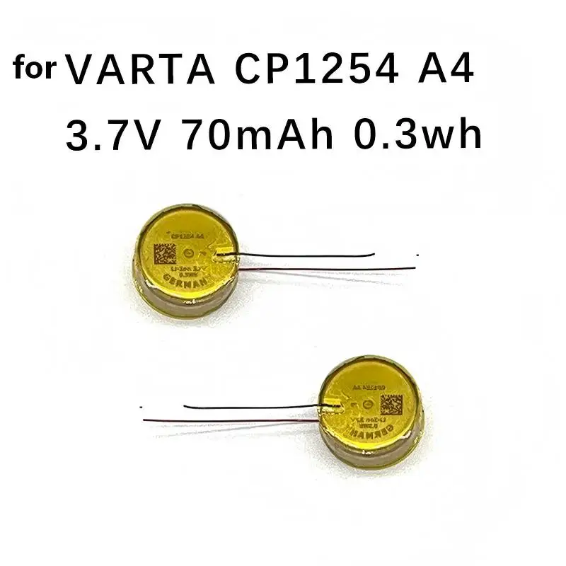 2pcs/lot Original for VARTA CP1254 A4 3.7V 70mAh, CP1254 A3 60mAh Bluetooth Earphone Battery