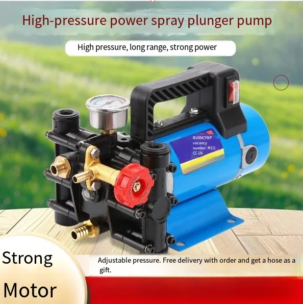 

12V/24V/48V/60V/220VAgricultural Electric High Pressure Pump Spraying Watering Car Wash Irrigation Double Cylinder Piston