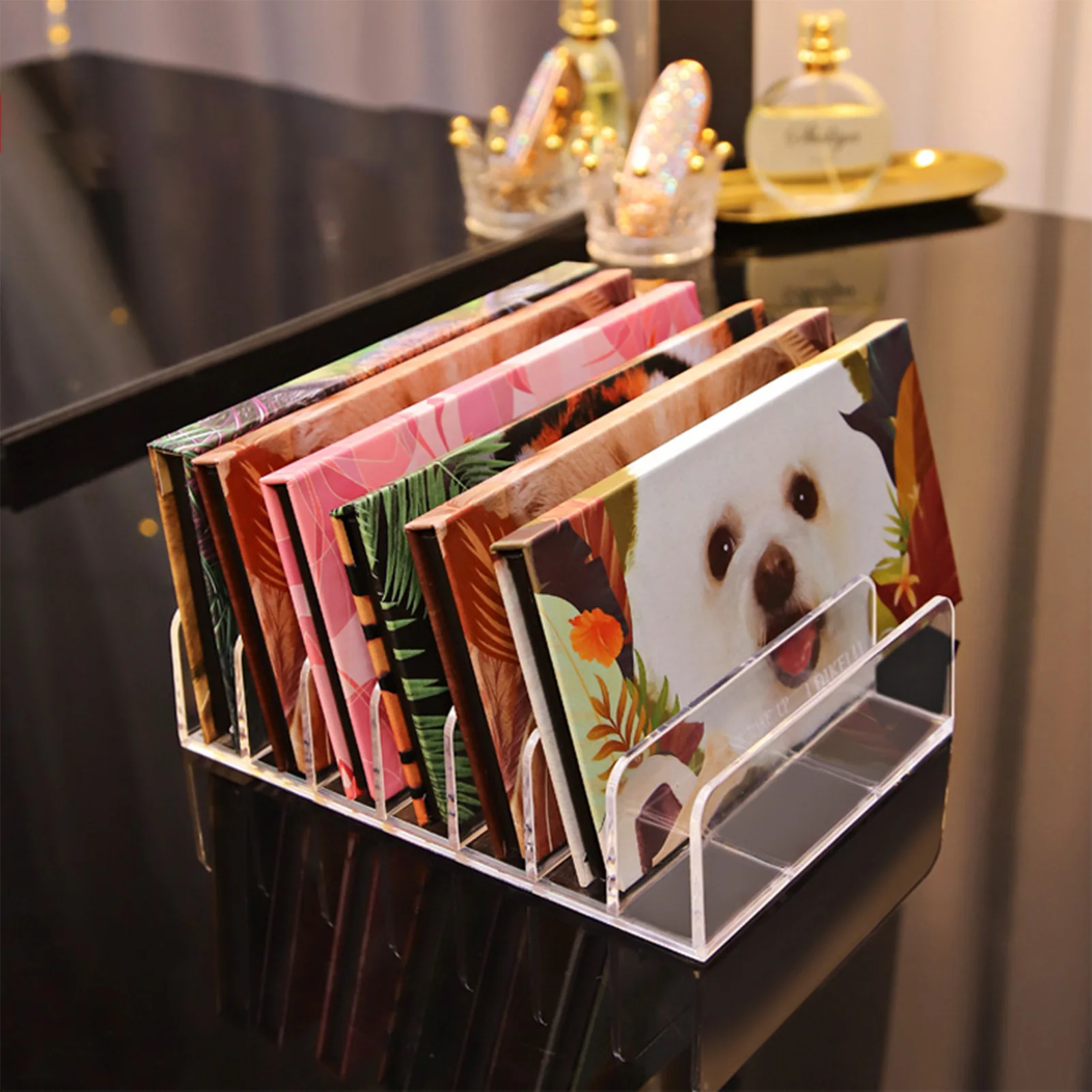 Eyeshadow Palette Organizer Eyepowder Storage Tray Cosmetics Rack Makeup Tools Compartment Holder Acrylic Makeup Organizer