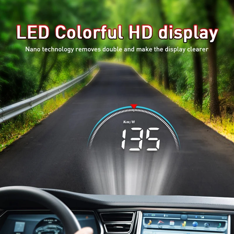 M8 HUD Head-Up Display OBD Car Display Speedometer Universal Durable Easy To Use