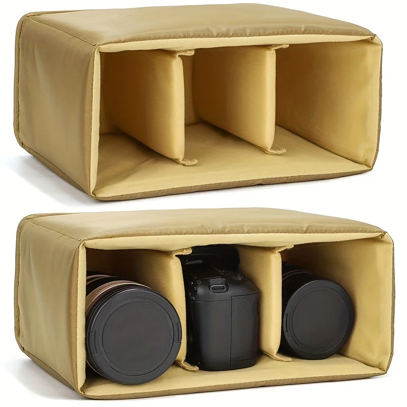 1pcs DSLR SLR Camera Insert Bag Padded Camera Liner Bag Protective Inner Case Bag with Divider ,Make Your Own Camera Bag