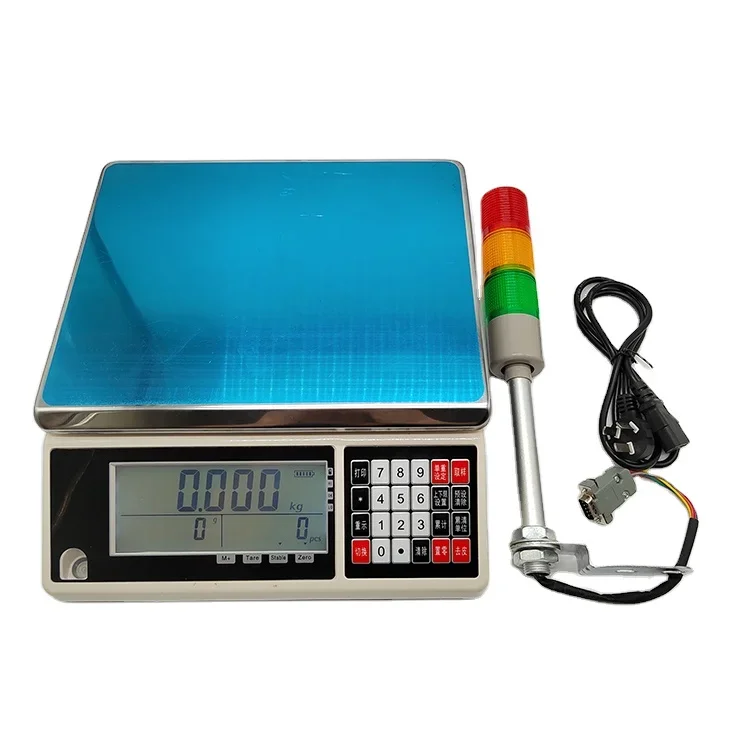 Hot Selling 30kg 40kg Commercial Table Scale Weighing Counting Bench Scale with Alarm Light