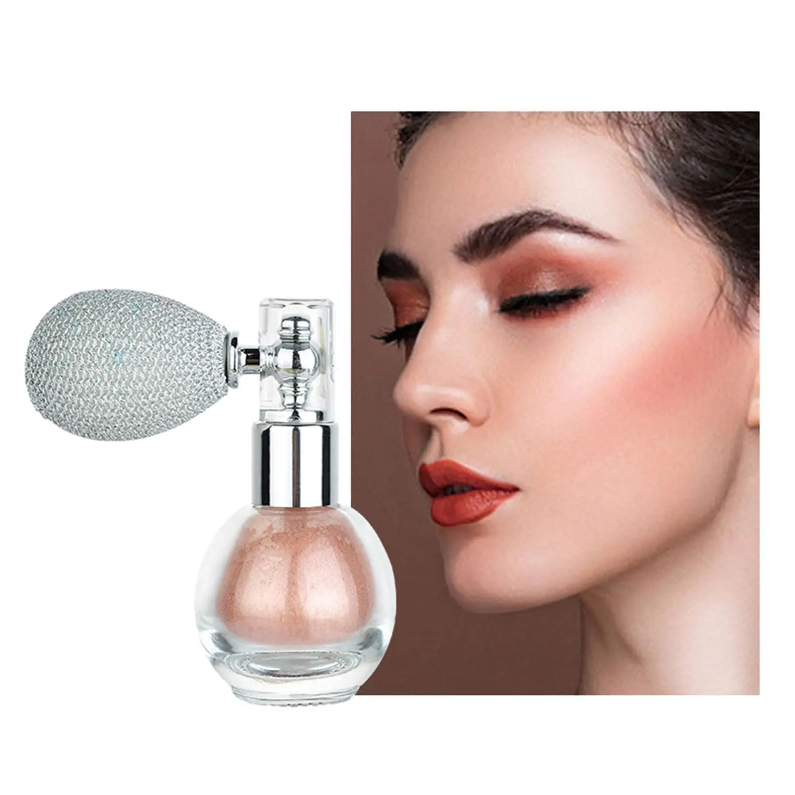 High Gloss Highlighter Powder Spray, Brilho, Brilho, Brilho, Rosto, Corpo, Destaque, X9X2, Moda