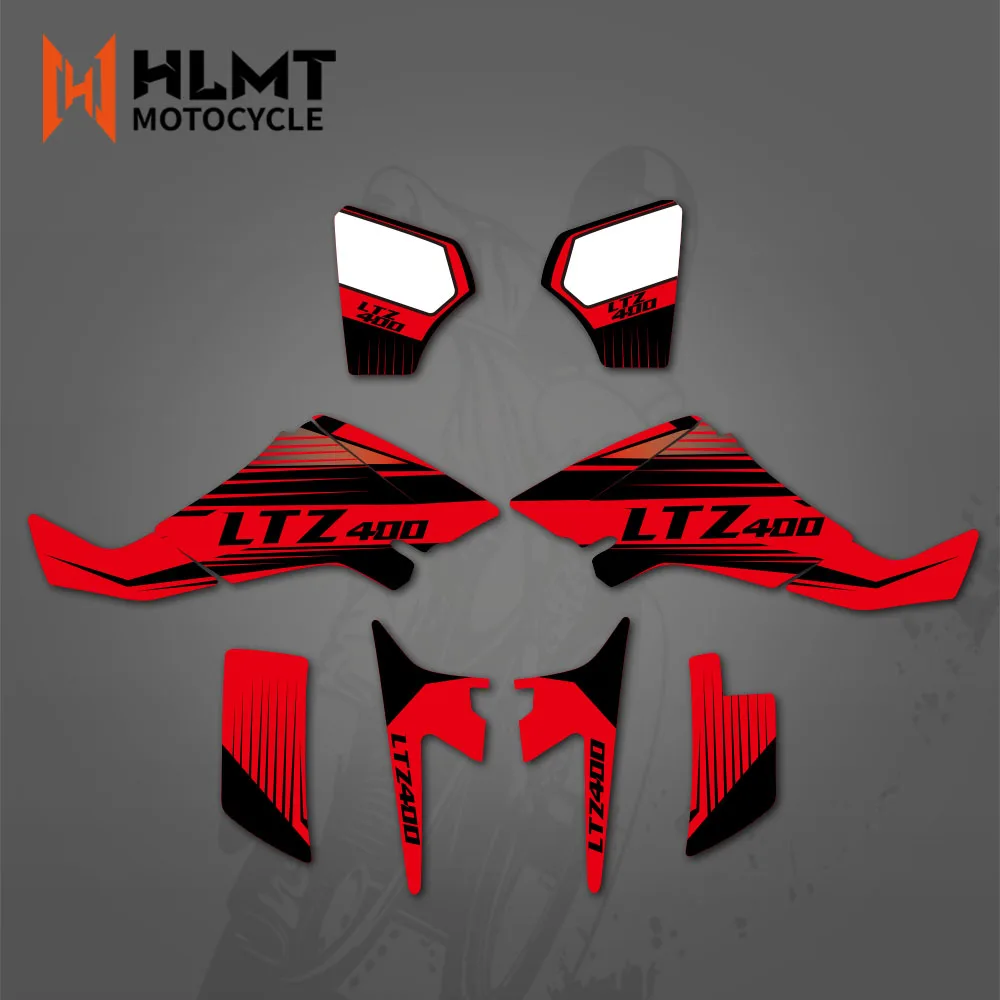 HLMT-Kit de calcomanías gráficas para Suzuki, Kit de pegatinas decorativas para Suzuki LTZ 400, 2003, 2004, 2005, 2006, 2007, 2008