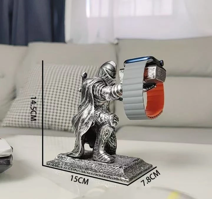 Apple Watch Watch Smart Stand Charging Display Black Warrior Charging Base Watch Stand Creative Desktop Storage Counter Jewelry.